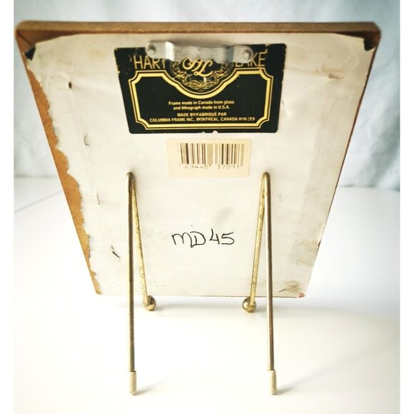 Columbia Frame with Handcrafted Glass and Lithograph Elegant Home Decor Vintage - Picture 5 of 7